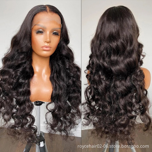 Curly Human Hair Extensions Lace Wigs Vendor, Cheap Long Brazilian Virgin Hair Pre Plucked Swiss HD 13x4 Lace Front Wig